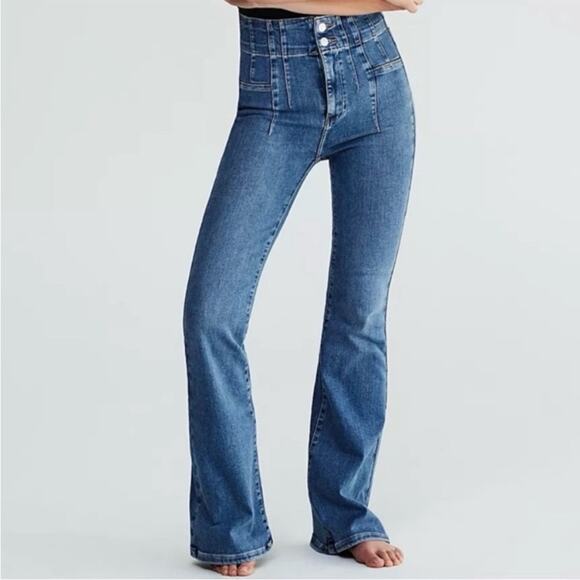 NWT Free People We The Free Jayden High Rise Flare Leg Jeans Size 28 - Picture 1 of 14